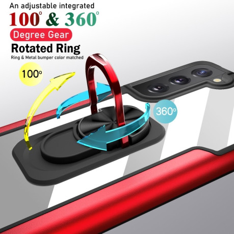Противоударный чехол R-JUST with Ring Holder на Samsung Galaxy S21 FE - красный