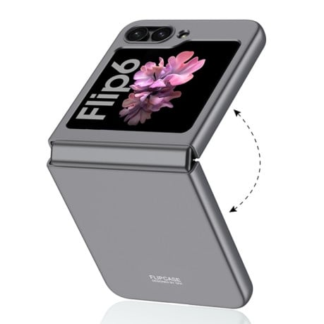 Противоударный чехол GKK Ultra-thin with Tempered Film для  Samsung Galaxy  Flip 6 - зеленый