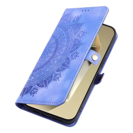 Чохол-книжка Totem Embossed Magnetic Leather для Samsung Galaxy S24 FE 5G - фіолетовий