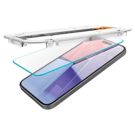 Комплект защитного стекла Spigen Glas.Tr &quot;EZ Fit&quot; для iPhone 15 Clear