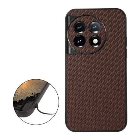 Протиударний чохол Accurate Carbon Fiber для OnePlus 11R / Ace 2 - коричневий