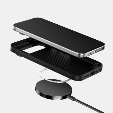 Ультратонкий чохол ABEEL C Carbon Fiber Series 6D Micro Relief MagSafe на Google Pixel 9a - чорний