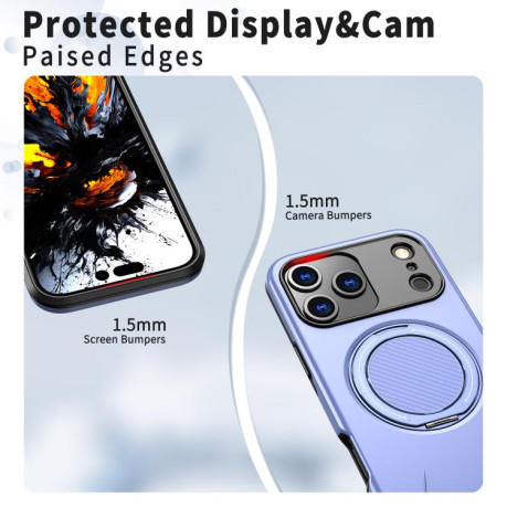Противоударный чехол Kalebol с MagSafe и подставкой на iPhone 17 Pro Max - фиолетовый