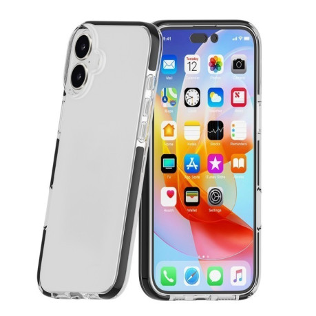 Чохол протиударний Two-color Shockproof для iPhone 16 Plus - чорний