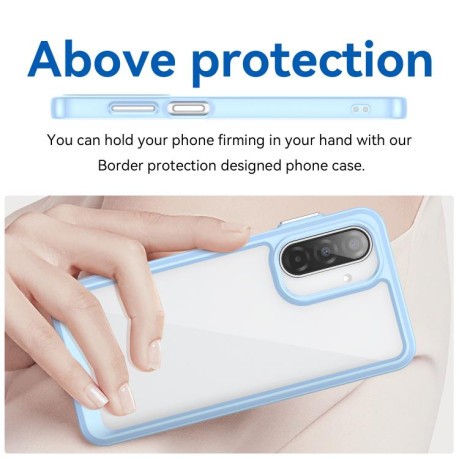 Противоударный чехол Colorful Acrylic Series для Samsung Galaxy A17 5G - синий
