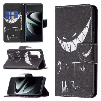 Чехол-книжка Colored Drawing Pattern для Samsung Galaxy S22 Plus 5G - Smirk