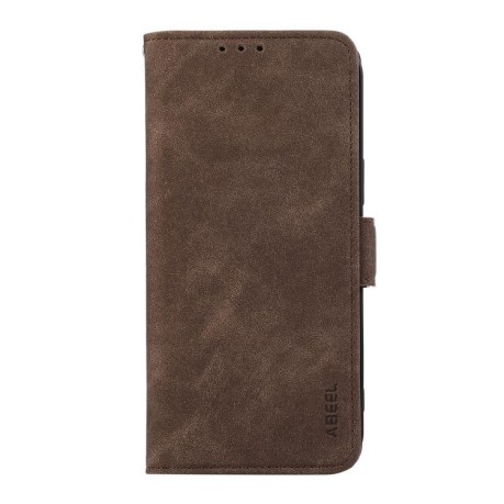 Чехол-книжка ABEEL Color Block Magnetic RFID Leather на Motorola Moto G15 4G / G05 - коричневый
