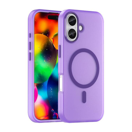 Протиударний чохол MagSafe Frosted Translucent TPU+PC для iPhone 17 - фіолетовий