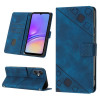 Чехол-книжка Skin-feel Embossed для Samsung Galaxy A05 - синий