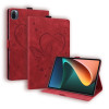 Чехол-книжка Love Butterfly Pattern для Xiaomi Pad 5 / 5 Pro - красный