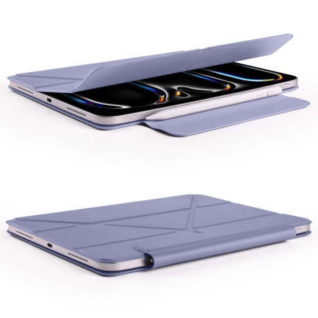 Чехол-книжка Fixed Buckle Magnetic Demation Leather для iPad Pro 13 2024 - фиолетовый