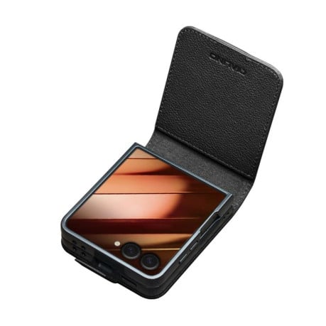 Чохол-книжка QIALINO Classics 3rd з натуральної шкіри на Samsung Galaxy Filp 7 - чорний