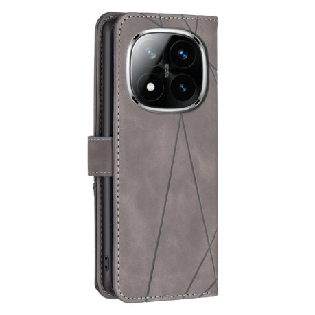 Чохол-книжка Rhombus Texture для Xiaomi Redmi Note 14 Pro 4G - сірий