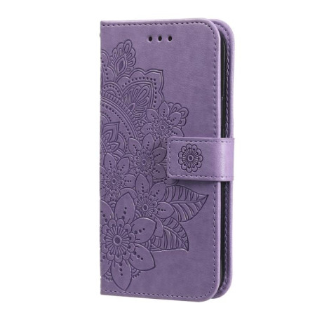 Чохол-книжка 7-petal Flowers Embossing для Motorola Moto G15/G15 Power - фіолетовий