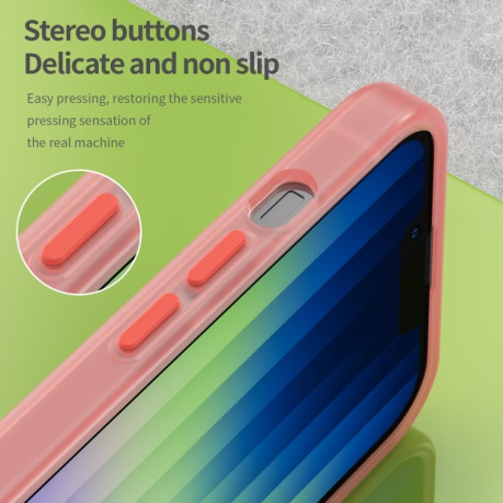 Противоударный чехол MagSafe Frosted Translucent TPU + PC для iPhone 16e - красный