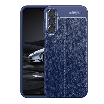 Протиударний чохол Litchi Texture на Samsung Galaxy A14 5G - синій