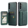 Кожаный чехол Fierre Shann Retro Oil Wax на Samsung Galaxy A55 5G - зеленый