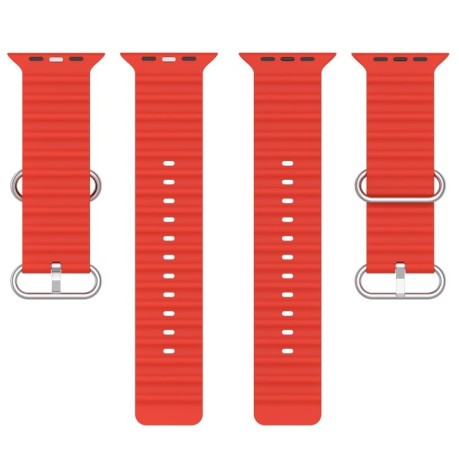 Силиконовый ремешок Ocean для Apple Watch Series 8/7 41mm/40mm /38mm - красный