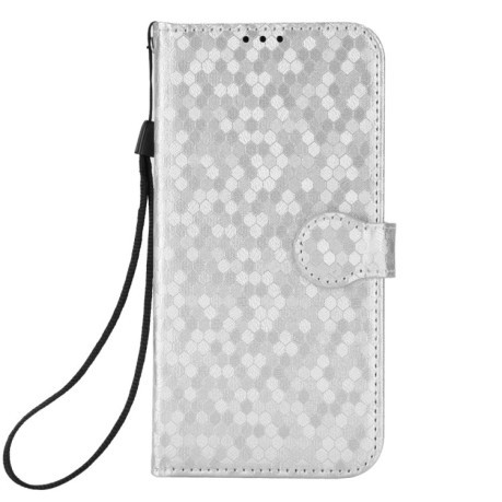 Чехол-книжка Honeycomb Dot для Xiaomi Redmi Note 12 5G - серебристый