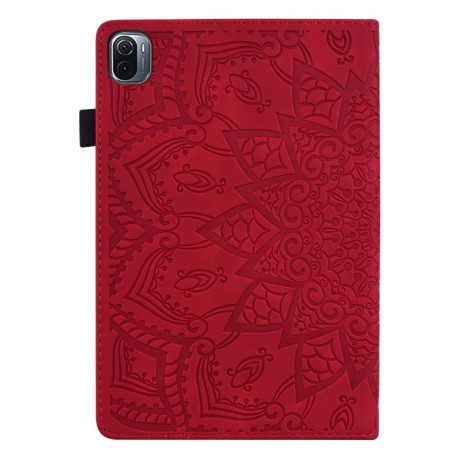 Чехол-книжка Calf Pattern Design Embossed для Xiaomi Mi Pad 5 / 5 Pro - красный