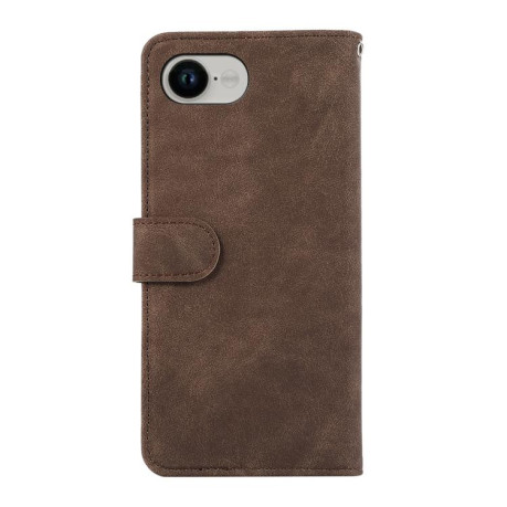 Чехол-книжка ABEEL Color Block Magnetic RFID Leather на iPhone 16e - коричневый