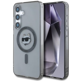 Оригінальний чохол Karl Lagerfeld Button Choupette Head Printed Logo MagSafe для Samsung Galaxy S25 Plus - Black