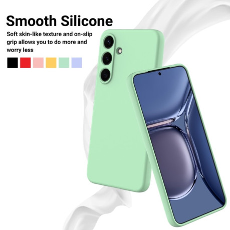 Силіконовий чохол Solid Color Liquid Silicone  для Samsung Galaxy S25+ 5G - зелений