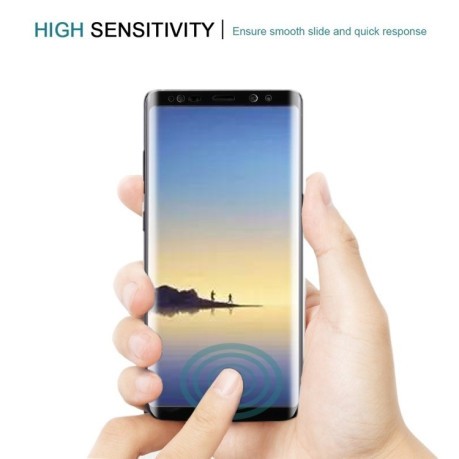 3D стекло на весь экран черное на Samsung Galaxy Note 8 0.3mm 9H Surface Hardness