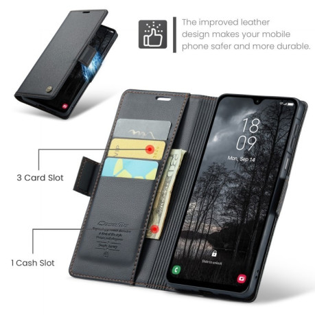 Чохол-книжка CaseMe 023 Butterfly Buckle Litchi Texture RFID Anti-theft Leather  для Samsung Galaxy A26 5G - чорний