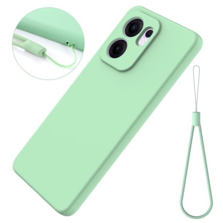 Силіконовий чохол Solid Color Liquid Silicone на OPPO Reno13 F /Reno13 FS - зелений