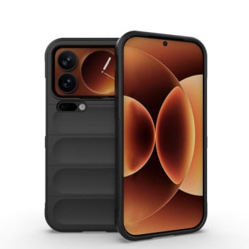 Силиконовый чехол Magic Flannel на Xiaomi 17 Pro — чёрный