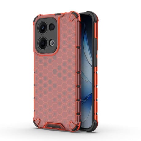 Противоударный чехол Honeycomb на OPPO Reno13 5G Global - красный