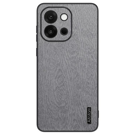 Чехол Tree Bark Leather Shockproof для OnePlus 13T - сірий