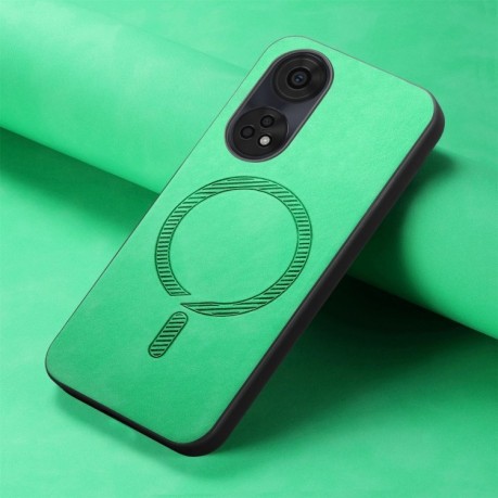 Чехол Retro Magsafe Magnetic на OPPO A3 Pro - зеленый
