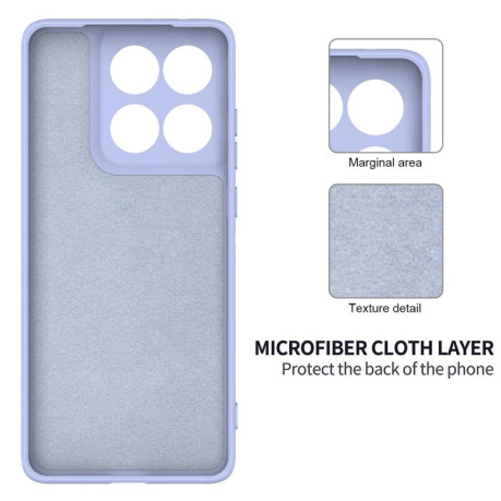 Силиконовый чехол Solid Color Liquid Silicone на Motorola Edge 60 Fusion - фиолетовый