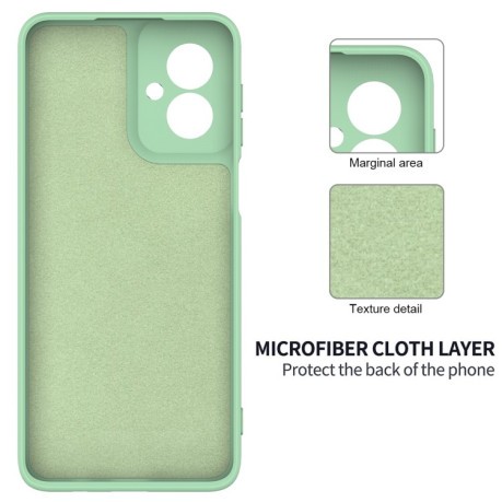 Силиконовый чехол Solid Color Liquid Silicone на Motorola Moto G55 - зеленый