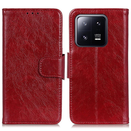 Чохол-книжка Nappa Texture на Xiaomi 13 Pro - червоний