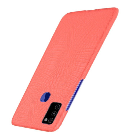 Ударопрочный чехол Crocodile Texture на Samsung Galaxy M51 - красный