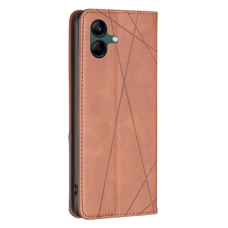 Чехол-книжка Rhombus Texture для Samsung Galaxy A05 - коричневый