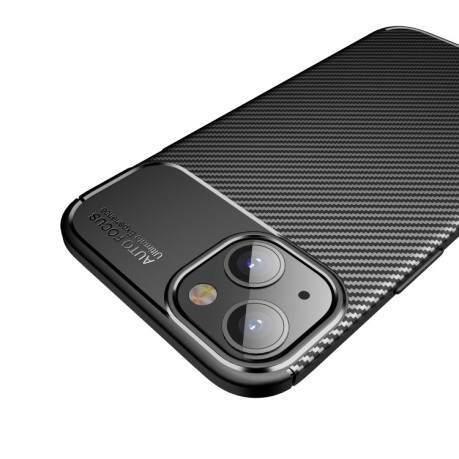 Ударозащитный чехол HMC Carbon Fiber Texture на iPhone 14/13 - черный