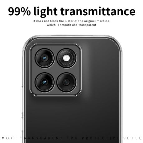 Силиконовый ультратонкий чехол MOFI Ming Series на Motorola Edge 60 Pro - прозрачный