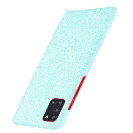 Ударопрочный чехол Crocodile Texture на Samsung Galaxy A31 - светло-зеленый