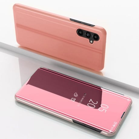 Чохол книжка Clear View на Samsung Galaxy A14 5G - рожеве золото