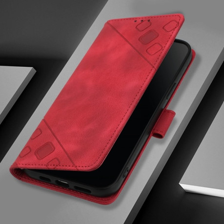 Чохол-книжка Skin-feel Embossed для Xiaomi Poco F6 5G - червоний