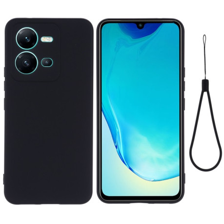 Силіконовий чохол Solid Color Liquid Silicone на Vivo V25 5G/V25E 5G/X80 Lite 5G - чорний