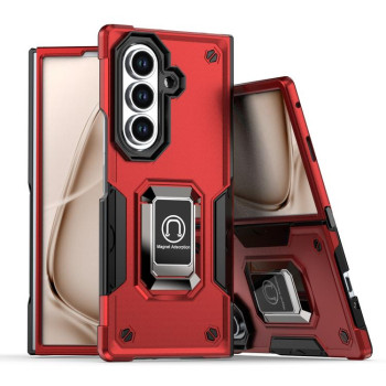 Противоударный чехол Non-slip Armor с подставкой на Samsung Galaxy Fold 7 5G - красный