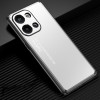 Противоударный чехол Frosted Metal для Xiaomi Redmi Note 13 - серебристый