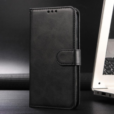 Чохол-книжка Classic Calf Texture на Motorola Edge 60 Fusion / Edge 5G 2025 - чорний