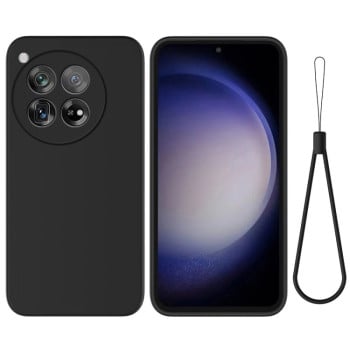 Силіконовий чохол Solid Color Liquid Silicone на OnePlus 12 - чорний