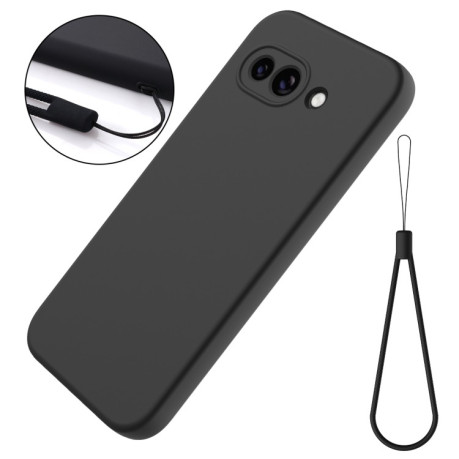 Силіконовий чохол Solid Color Liquid Silicone на Google Pixel 9a - чорний
